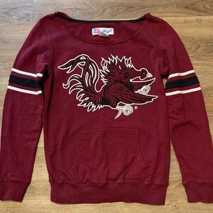Women's Maroon Carolina Gamecocks Sweater with Bedazzled Design. Vintage 1990’s